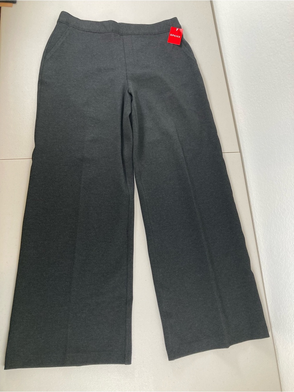 Spanx The Perfect Pant Wide Leg Dark Gray Women's Size XL Stretch NWT